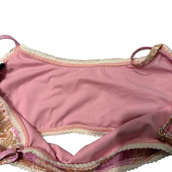 Elysiian Nantucket Bikini NWT Top (Sz L) and NWOT Bottom (Sz S) - Pink Paisley - Picture 14 of 16